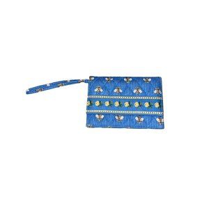 Vera Bradley Rare Bumblebee Bee Flower Floral Wallet Clutch Bag Purse Blue Yello